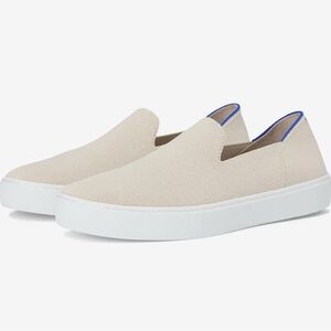 Rothy’s Unisex Men's 7 Women’s 8.5 Beige Slip-On Sneakers in Sand Washable Flats